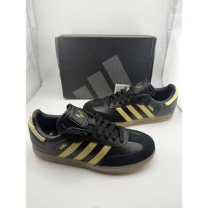adidas Samba Messi Junior Indoor Shoes Black/Gold/Gum / 5.5